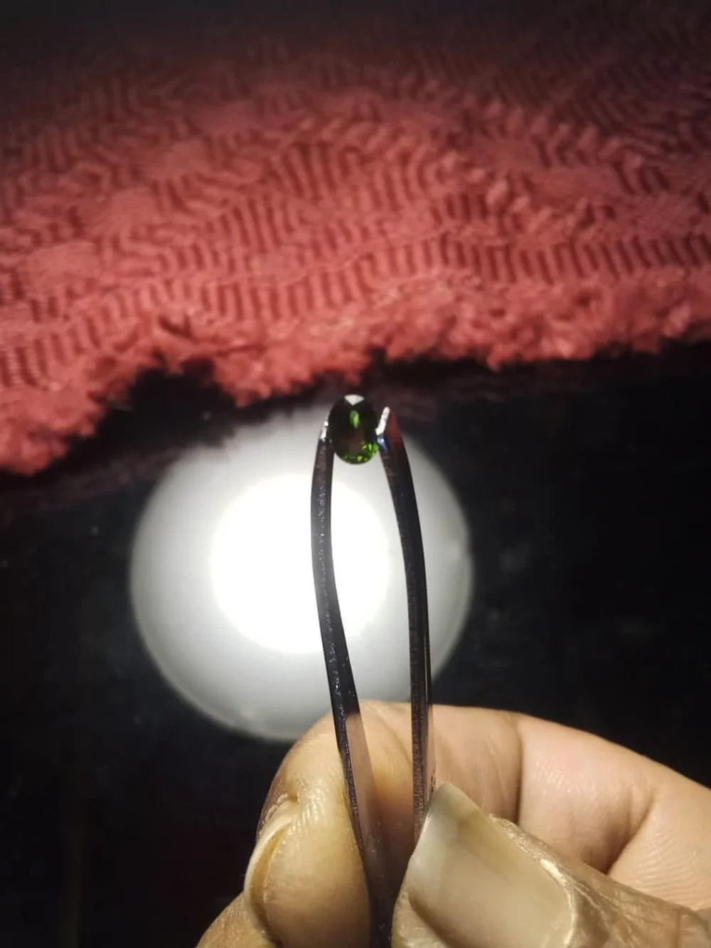 RARE Natural .30ct VS Oval Deep Green Chrome Tourmaline